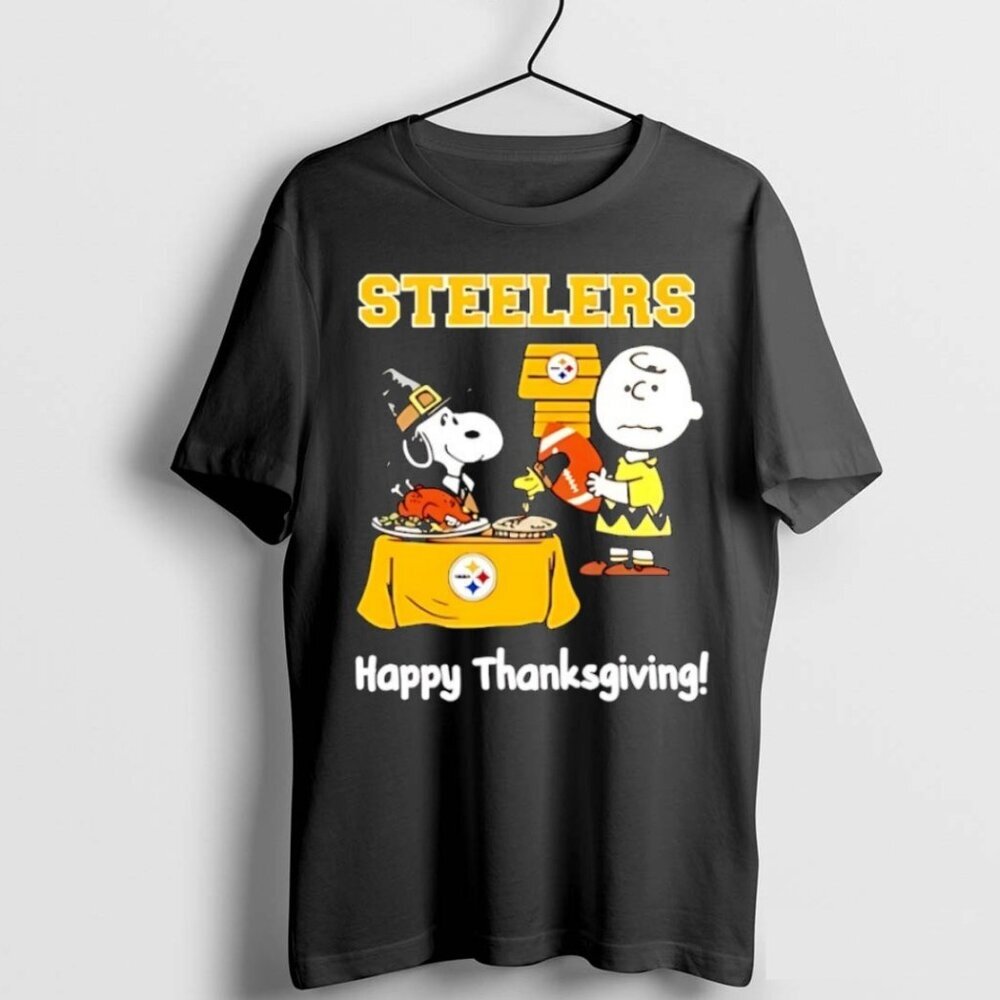 Officials Snoopy Charlie Brown Pittsburgh Steelers NFL Thanksgiving 2025 T-Shirt